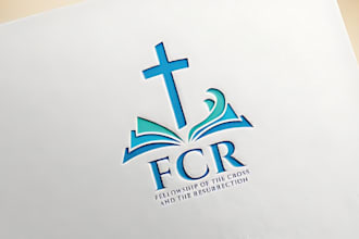 do modern ministry religious christian or church logo design