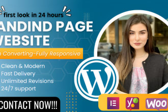 design a single page, landing page blog site, store with elementor pro