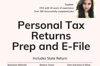 prepare and file personal tax returns as CPA