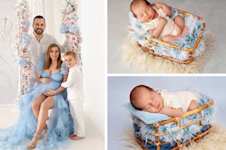 do maternity, newborn, children, family photo retouching