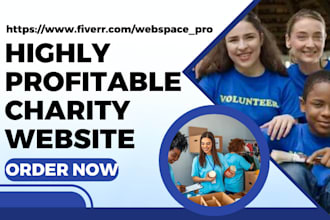 design profitable charity website nonprofit donation ngo fundraising website