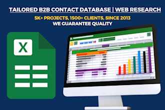 make a list of contacts and research emails in web