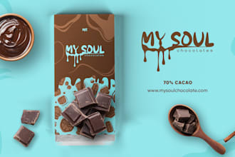 design chocolate brand, logo, label, and branding