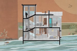 do architectural section render in photoshop