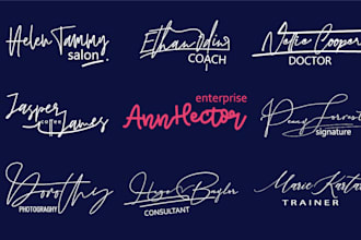 design signature, scripted, handwritten logo