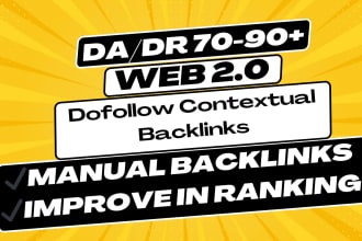 build high quality dofollow web 2 0 contextual mix backlinks