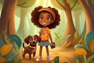 do children story book illustration