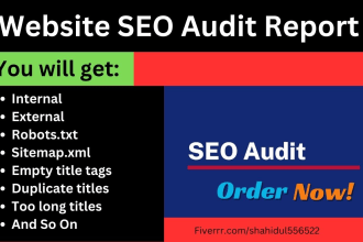 provide website SEO audit report by premium tools