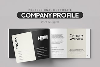 design a professional company profile and corporate brochure