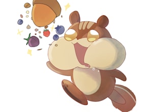 draw your pet in a cute style with an item or clothe