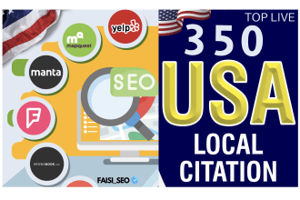 do 350 USA local citations and directory submission for local SEO