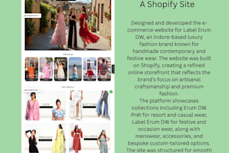 provide shopify ecommerce store, shopify website
