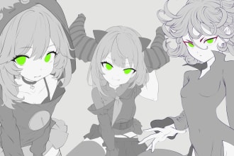 draw line art high quality, lineart from manga or anime