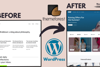 themeforest wordpress theme installation, customization