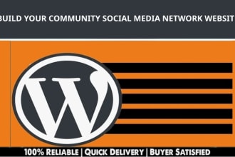build a community, social media network website on wordpress
