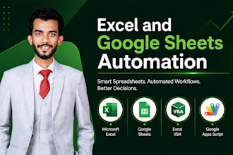 be your excel and google sheets expert for KPI dashboard and custom spreadsheets