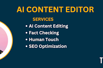 edit your ai content, fact check, give it a human touch, and optimize for SEO