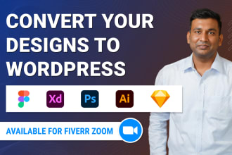 design, redesign responsive wordpress website design form figma, PSD, xd, sketch