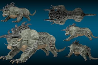 make 3d creatures and animals based on your reference images