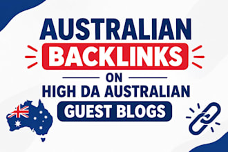 do australian backlinks on high da australian guest blogs