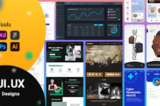 do figma uiux design for websites, landing pages and mobile apps