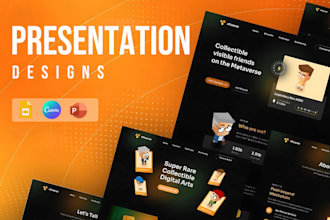 design powerpoint presentation, canva, pitch deck and sales