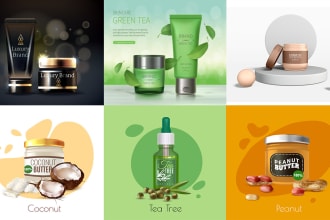 do professional product mockup, label and poster design