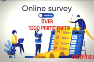 get over 1000 audience to fill online survey forms and polls