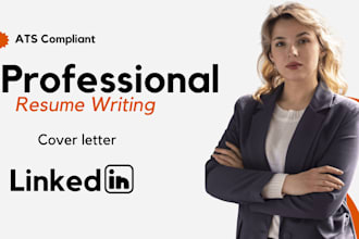 write professional resume, cover letter and linkedin