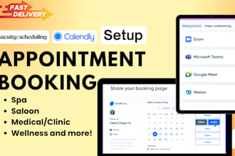 setup acuity scheduling, square, booking appointments, calendly integration