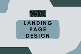 design or redesign a wix landing page or website