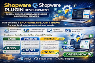 develop custom shopware 6 plugin, extension, or integration