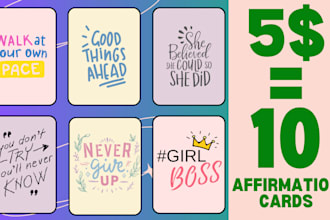 design and custom eye catching affirmation cards