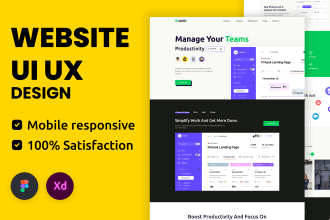 do website ui ux design landing page web template  in figma
