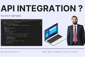 expertly integrate and develop API seamlessly connecting frontend with backend