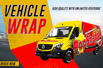 design a professional wrap for your car, bus, truck, vehicle, vending machine