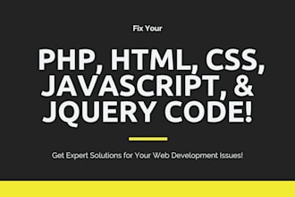 fix, php, html, css, javascript, jquery code