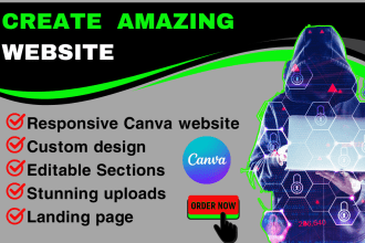 create beautiful canva website and editable canva templates
