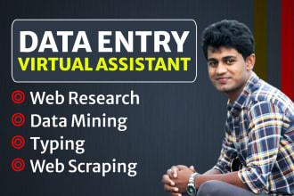 do excel data entry, web scraping, copy paste, web research, and typing