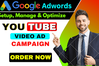 setup and manage youtube ads campaign via google adwords, video ad campaign