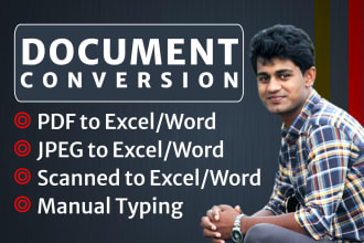 convert pdf to word, convert pdf to excel, typing, handwriting to word or excel