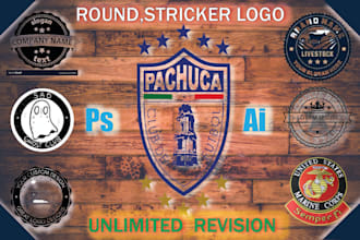 graphic design logo, circular, round, badge,  design for you