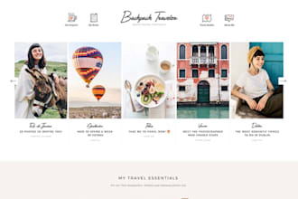 do backpack traveler, modern travel blog website