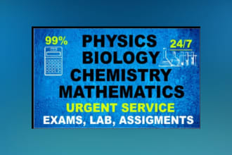 help you with physics chemistry biology math assignments and numerical problems