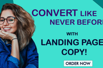 write landing page copy, sales copywriting, sales, landing page copy