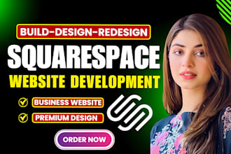build squarespace website, design or development squarespace website