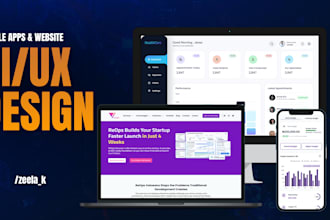 do figma website , landing page , app , dashboard design