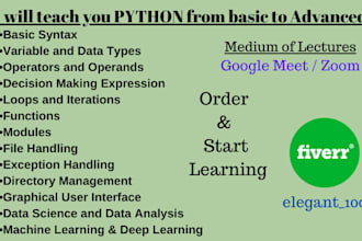 be your python tutor from scratch to advanced level