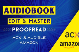 do audiobook editing with acx and audible in audacity and daw