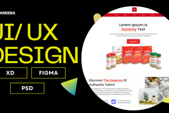 figma website design and UI UX mockup